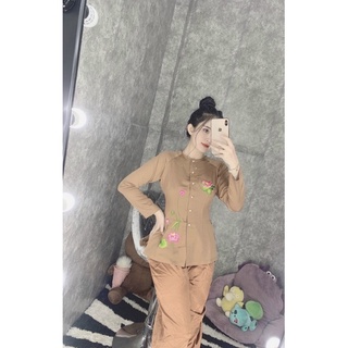 ĐỒ LAM ĐI CHÙA # BÀ BA LỤA THÊU HOA