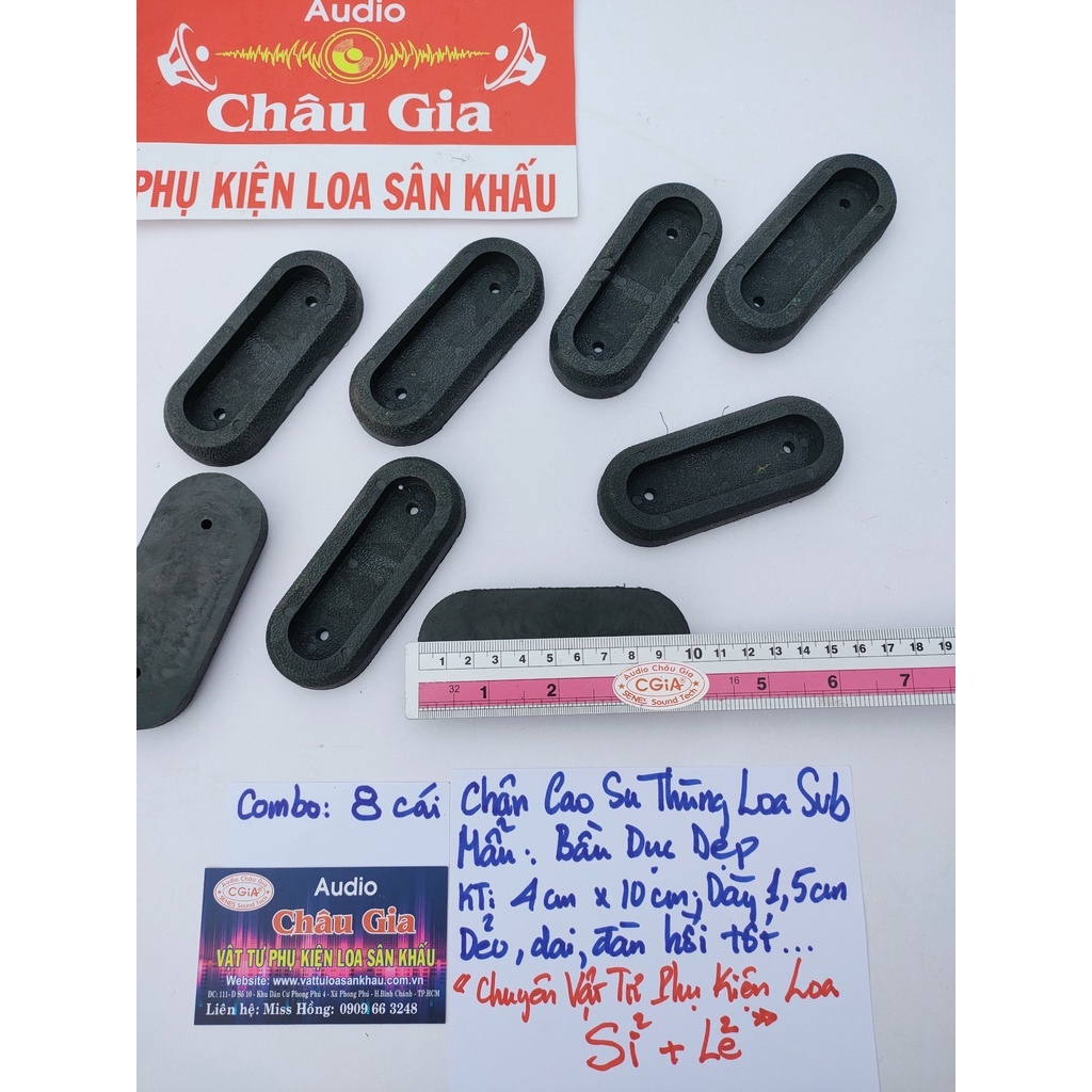 Chân đế cao su thùng loa sub 8 cái Audio Châu Gia