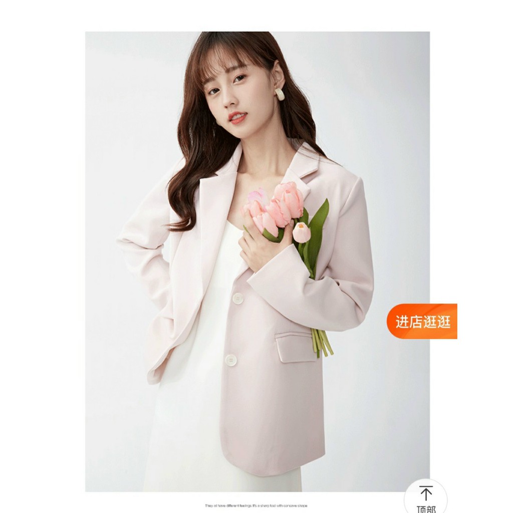 Áo Khoác Blazer Nữ Dáng Rộng Mẫu 2021 Phong Cách Hàn Quốc