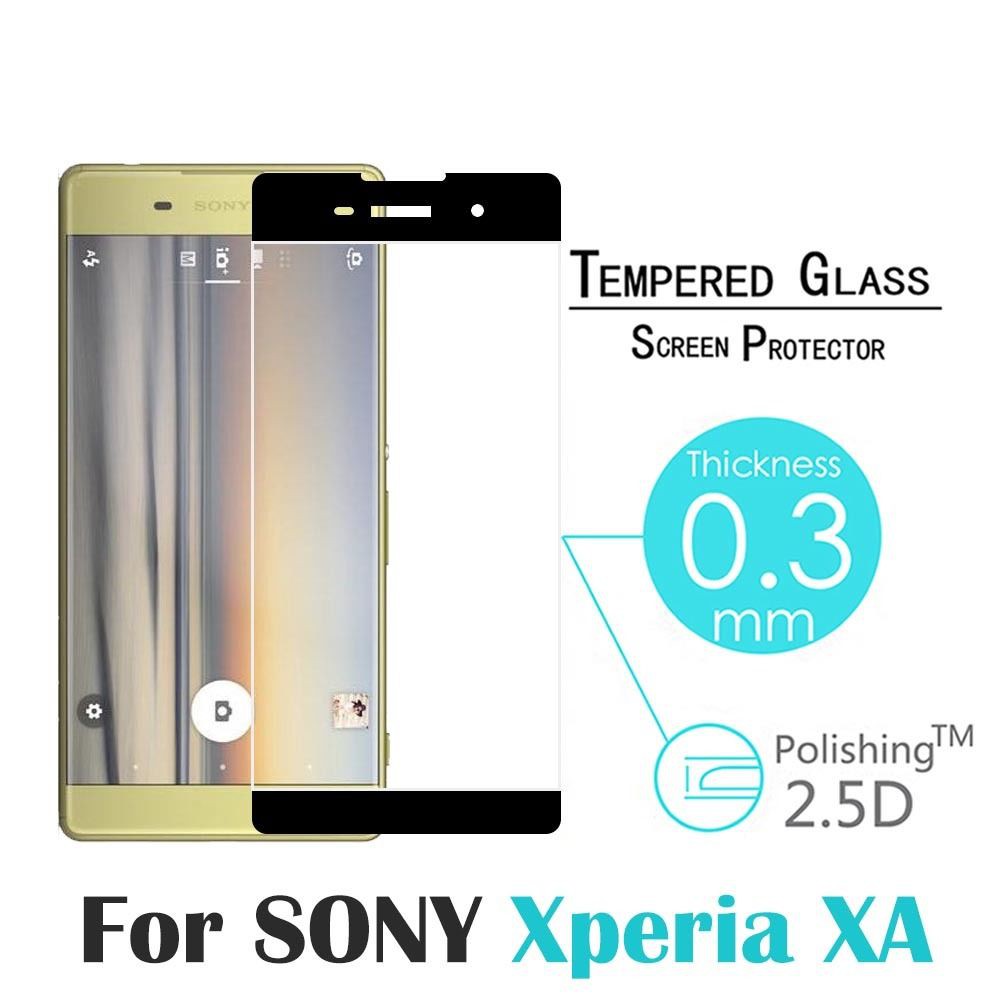 Miếng Dán Cường Lực 4D Full Màn cho Sony XA (Đen)
