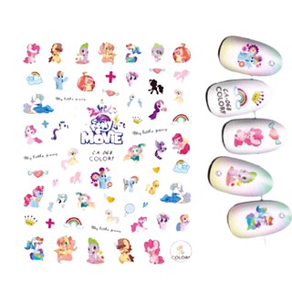 Sticker dán móng tay Pony và Elsa