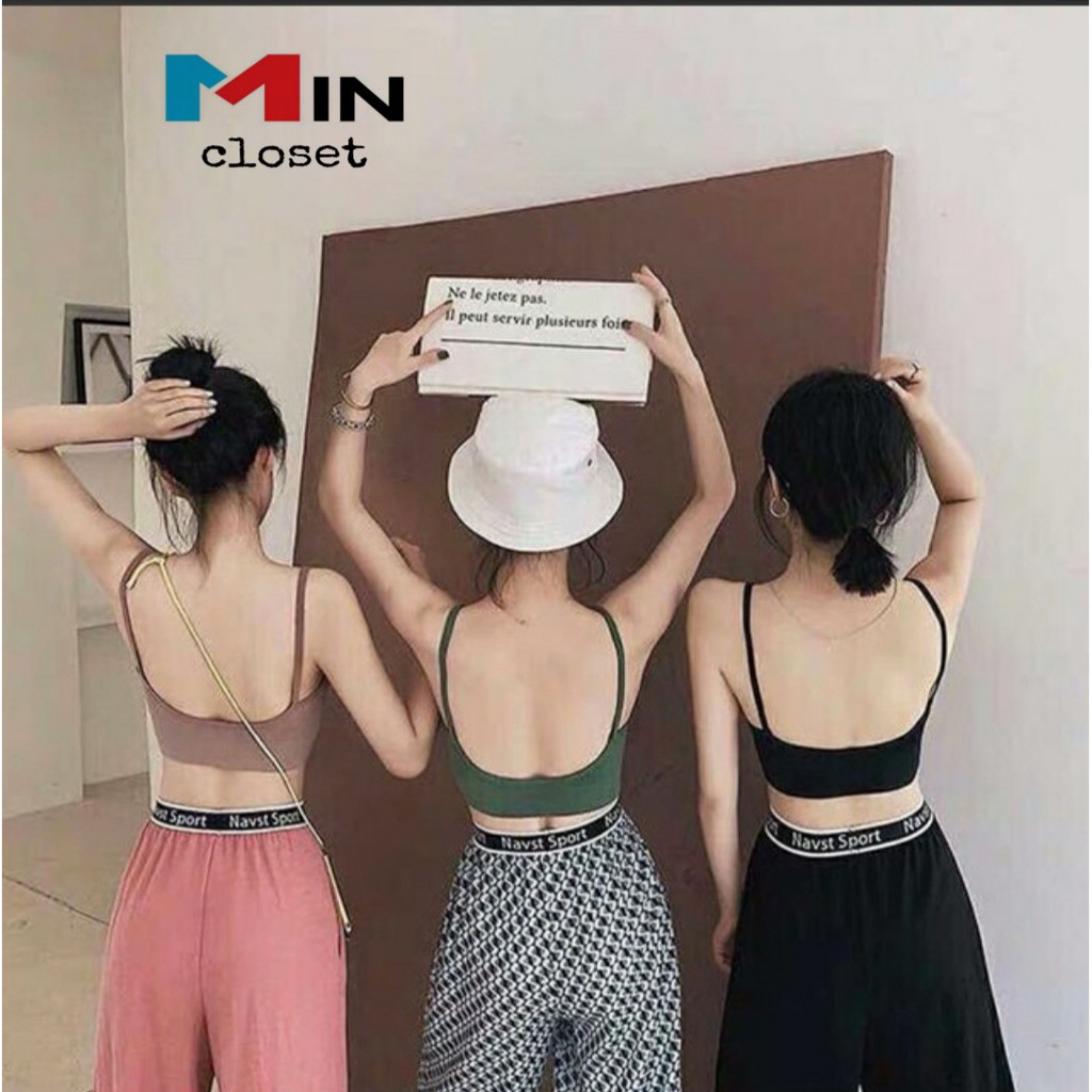 Áo 2 dây nữ 💖FREESHIP💖Áo bra len tăm hở lưng A05 | BigBuy360 - bigbuy360.vn