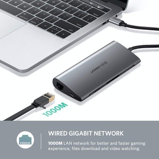 Cáp USB type-C to VGA/USB 3.0/SD/TF/Lan Ugreen 50539