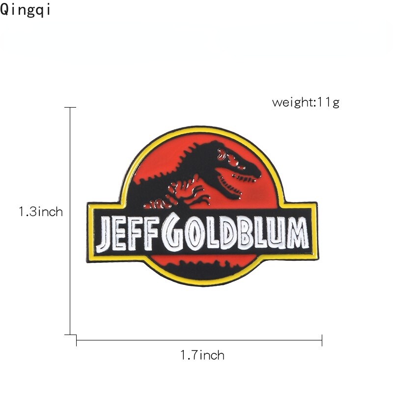 Ghim cài áo MISS ZOE hình khủng long Jurassic World tráng men độc lạ