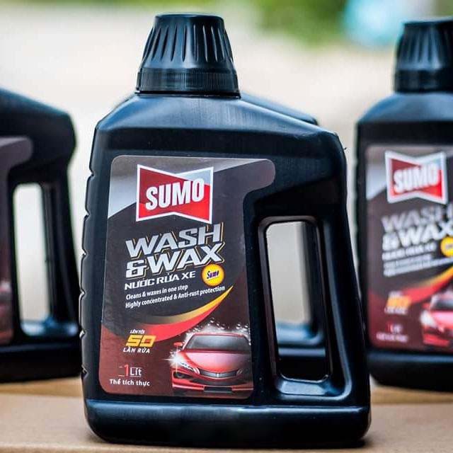 [Chính Hãng Sumo] Nước rửa xe mẫu mới Sumo Wash &amp; Wax 1L rửa siêu bóng, làm mới xe - NKLUBE
