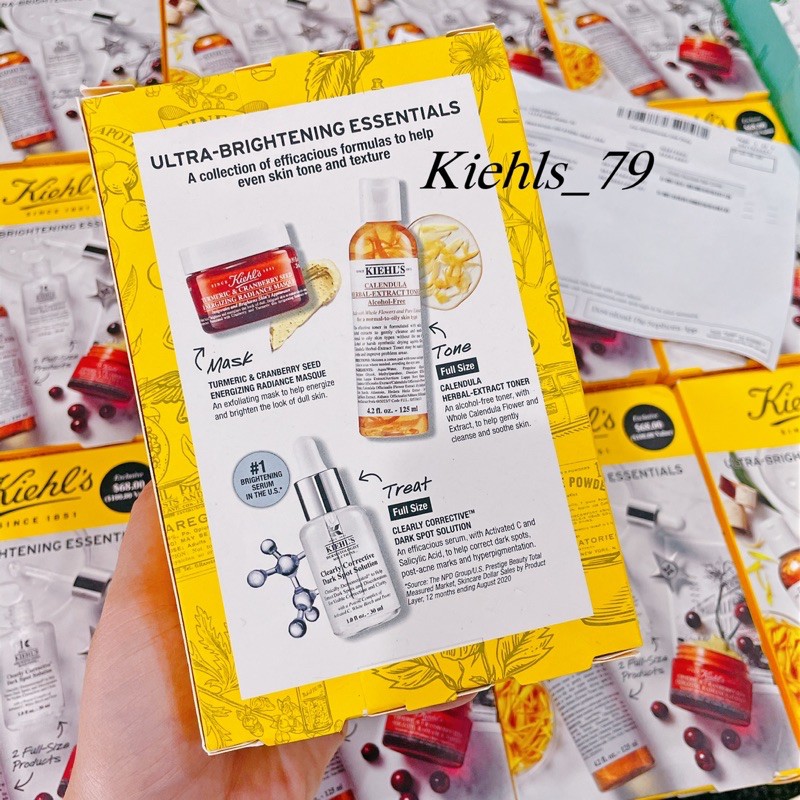 Set dưỡng da Ultra-Brightening Essentials Kiehl's trắng da