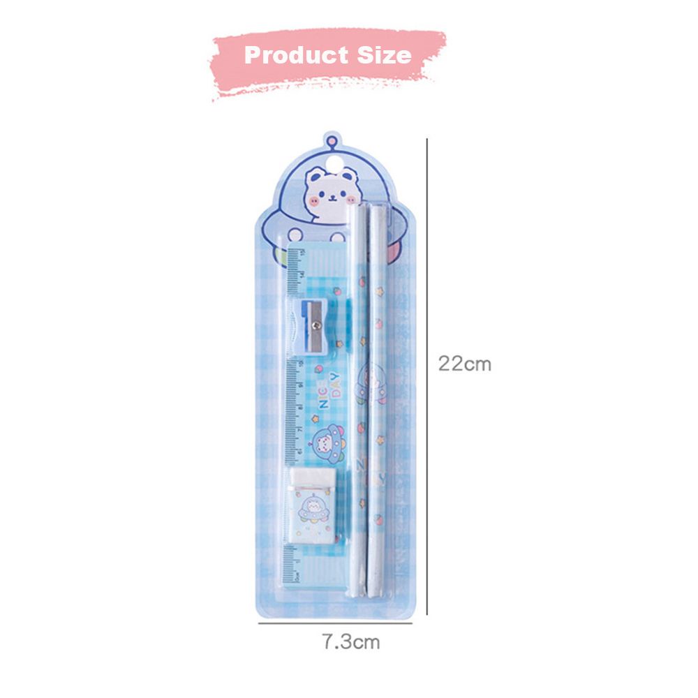 Set 5 Món Dụng Cụ Học Tập Gồm Bút Chì / Tẩy / Tẩy Tiện Dụng Cho Học Sinh