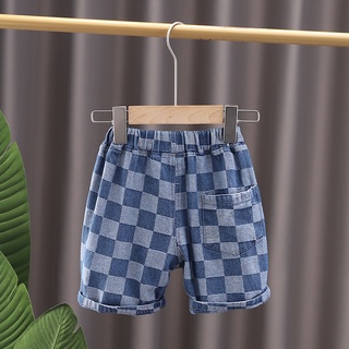 Quần short kẻ sọc caro thời trang cho bé trai mới
