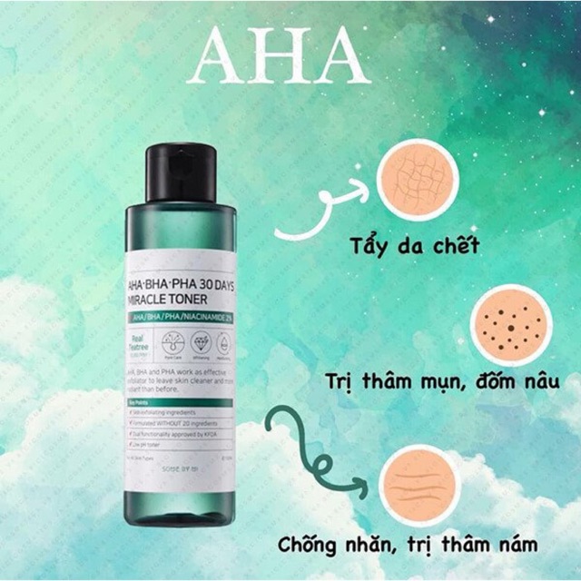 Nước Hoa Hồng "Thần Kỳ" Some By Mi AHA-BHA-PHA 30 Days Miracle Toner [Trị Sạch Mụn Chỉ Trong 30 Ngày] 150ml