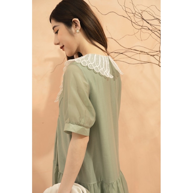 [Mã FATHANG5 giảm 10K đơn 50K] Đầm tơ nhật cổ ren | BigBuy360 - bigbuy360.vn