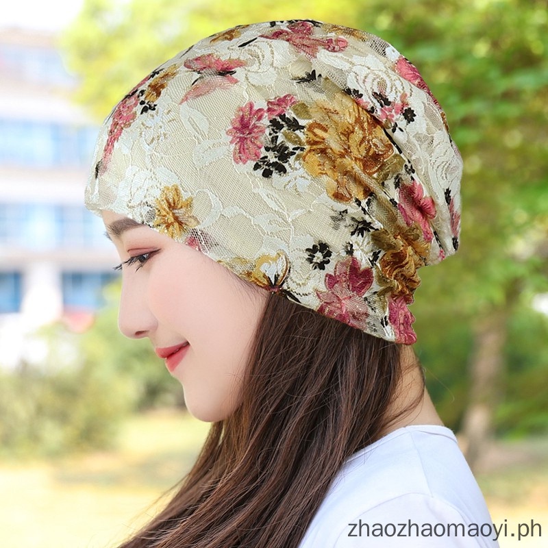 Mũ trùm đầu chống bụi bẩn thoáng khí in họa tiết thời trang nam nữ