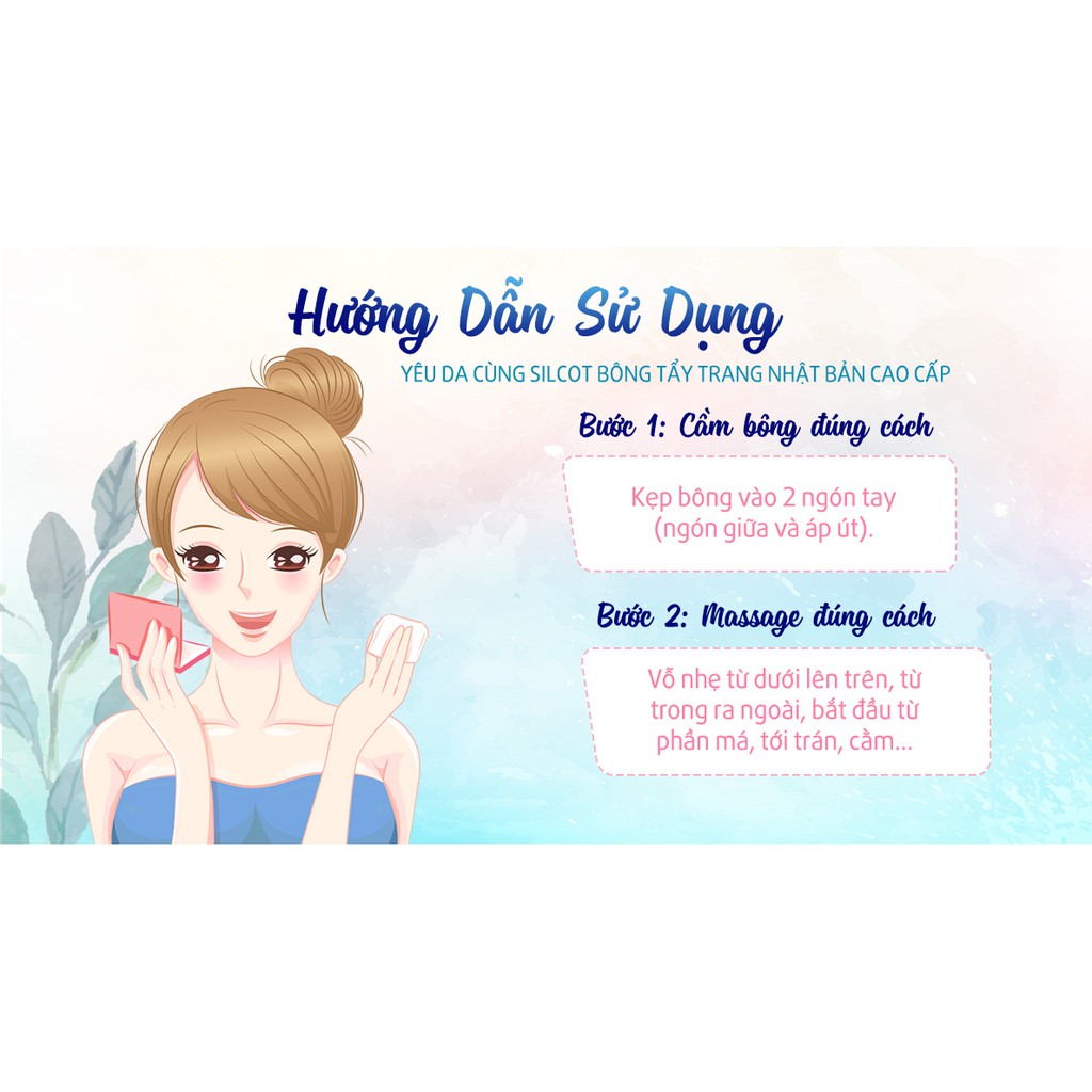 Combo 6 hộp Bông tẩy trang (bông trang điểm) cao cấp Silcot Premium 66 miếng/hộp