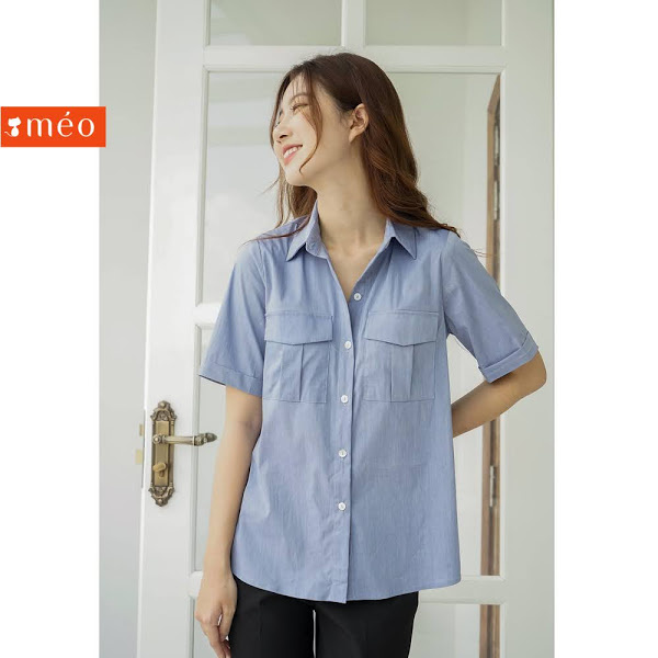 [Mã WABRJM1111 giảm 10% đơn 99K] [MÉO SHOP] Áo Sơ Mi ngắn tay túi hộp Vilia | BigBuy360 - bigbuy360.vn