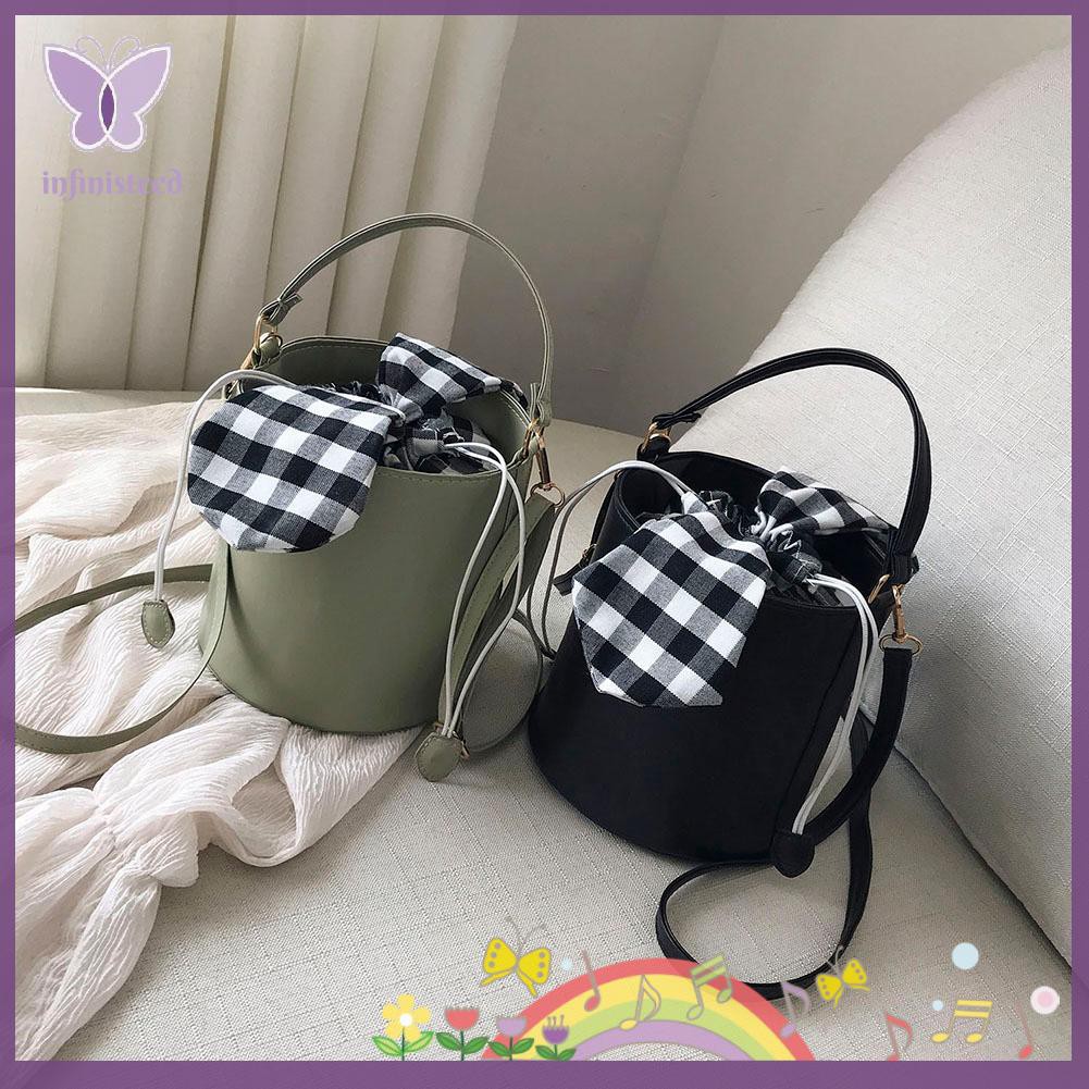 Túi Đeo Chéo Đính Nơ Họa Tiết Kẻ Sọc Thời Trang Cho Nữ | BigBuy360 - bigbuy360.vn