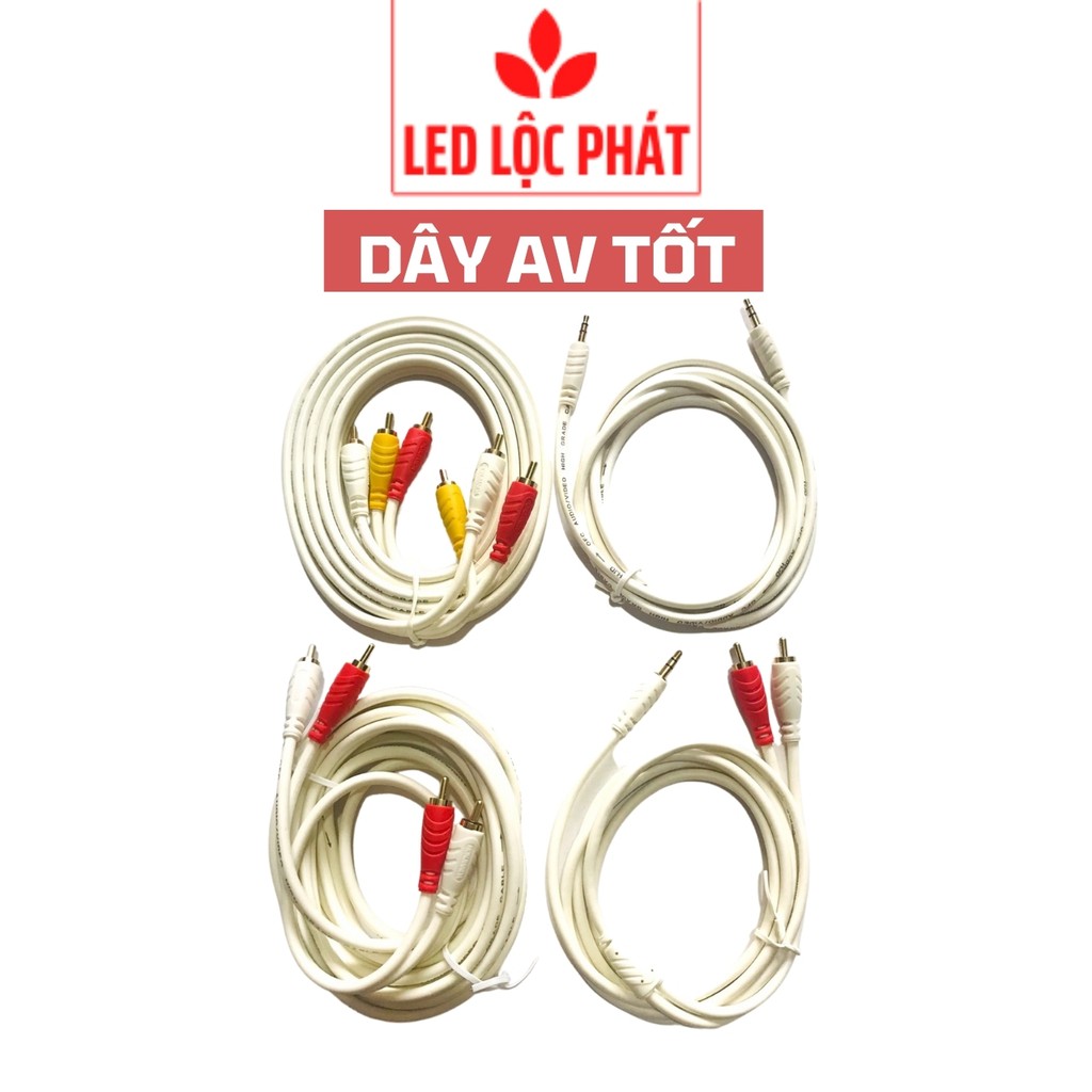 Dây tín hiệu audio video, dây loa 3 4 đầu av tốt