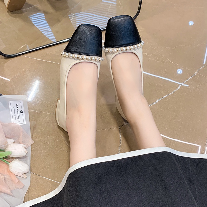 Giày búp bê IELGY mũi vuông phong cách Hàn Quốc thời trang trẻ trung dành cho nữ