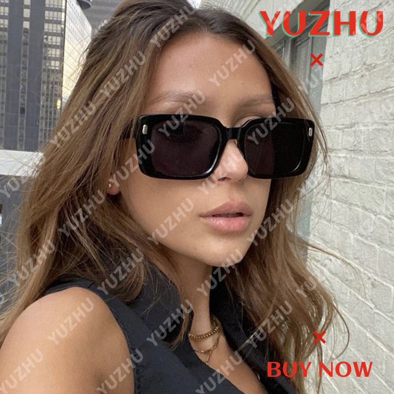 Kính Mát Gọng Chữ Nhật Nhỏ Phong Cách Hip Hop Thời Trang Cá Tính Dành Cho Nam Nữ