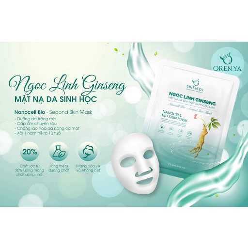 Mặt Nạ Da Sinh Học Sâm Ngọc Linh – Ngoc Linh Ginseng Second Skin Mask