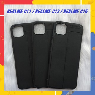 Ốp lưng Cho Oppo Realme C11 / Realme C12 / Realme C15 chống sốc Vân da Auto Focus