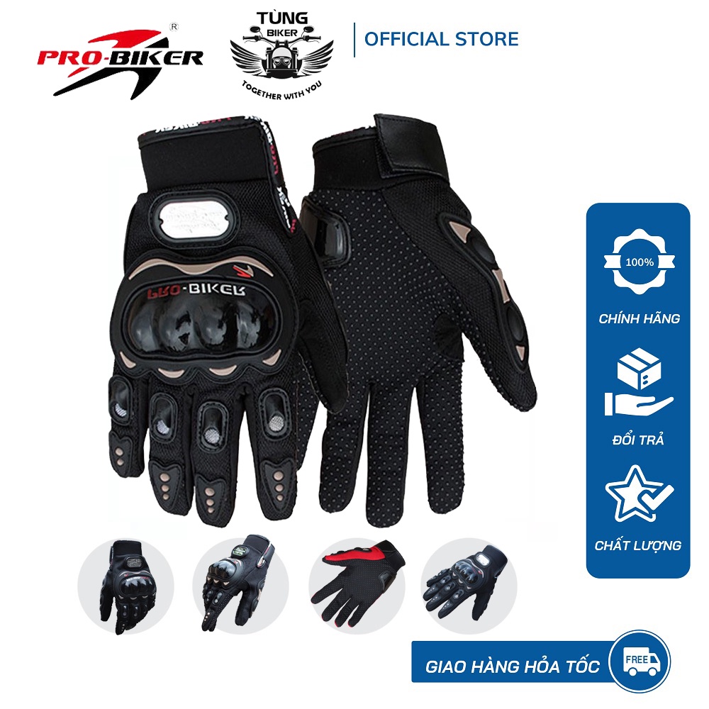 Găng Tay Xe Máy Đi Phượt ProBiker Dài Ngón