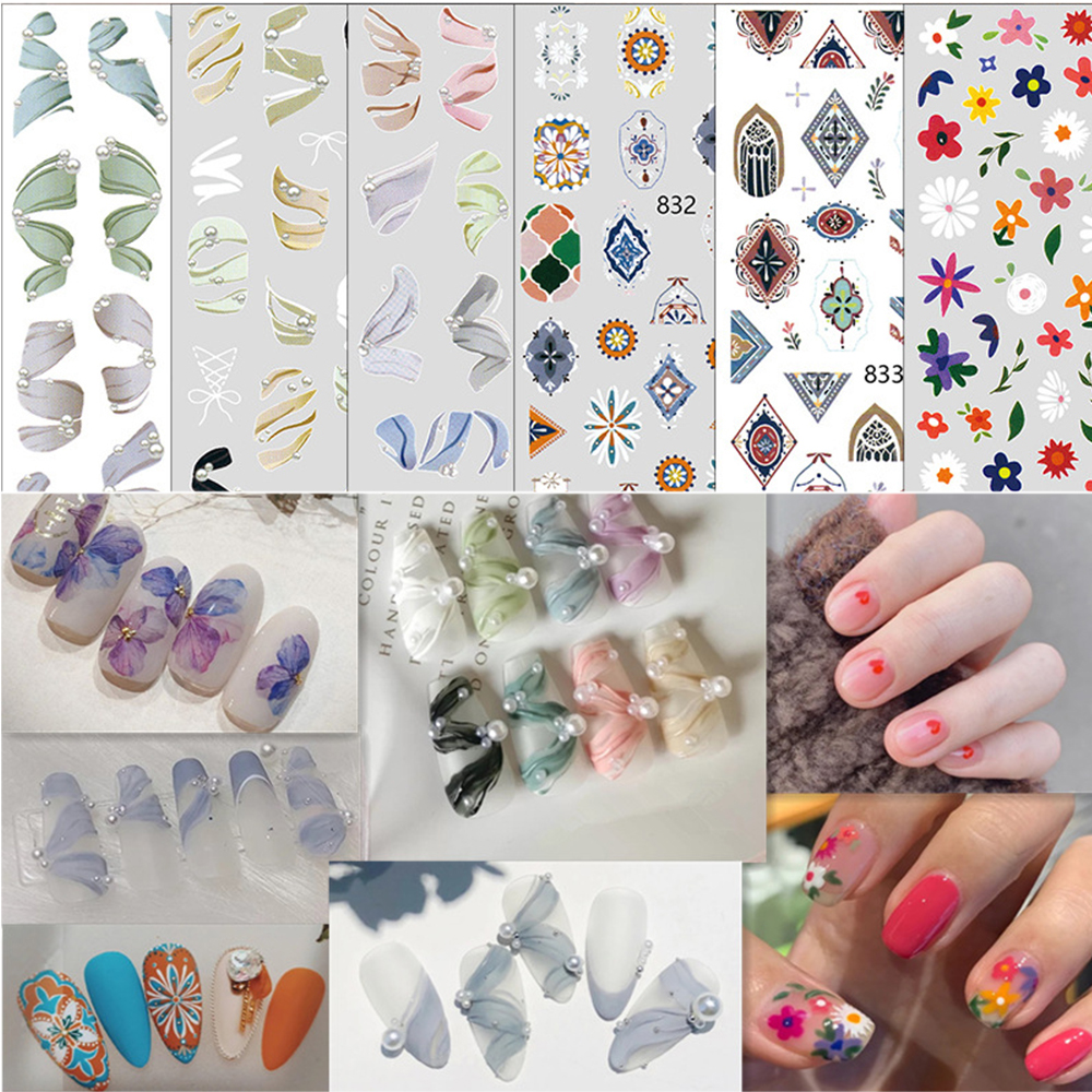 Miếng Dán Trang Trí Móng Tay 3d Nghệ Thuật