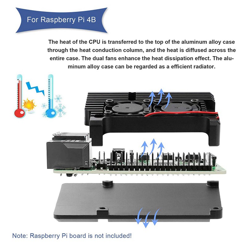 Vỏ Kim Loại Bảo Vệ Cho Raspberry Pi 4b