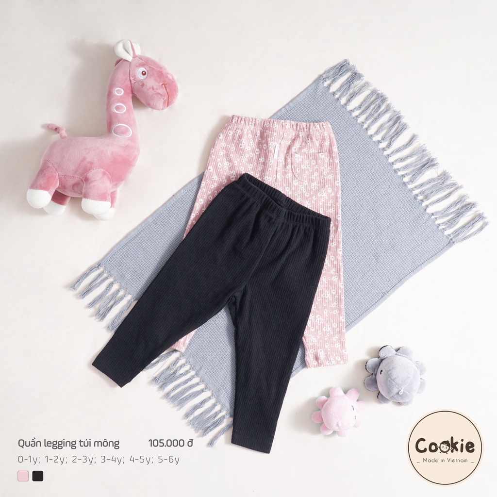 Quần dài legging chất tăm dày dặn cho bé Cookie