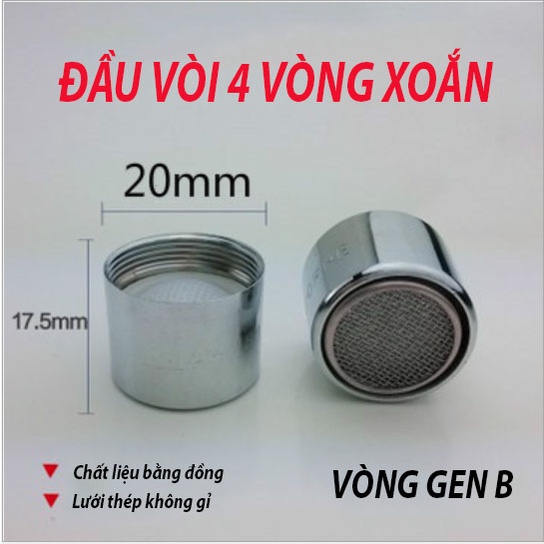 Đầu lọc gắn vòi nước bồn rửa mạ crom chuyên dụng - LOKING