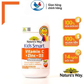 Nature's Way Kids Smart Vita Gummies Vitamin C + ZinC, 60 viên, bổ sung Vitamin C và ZinC
