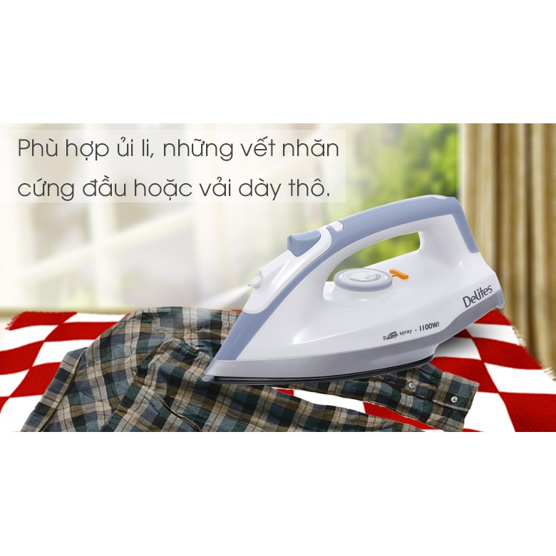 Bàn ủi khô Delites BUK01 Màu Xám