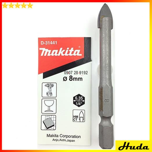 Mũi khoan gạch men thủy tinh 4mm 5mm 6mm 8mm 10mm chân chuôi lục giác Makita D31413 D31429 D31435 D31441 D31457