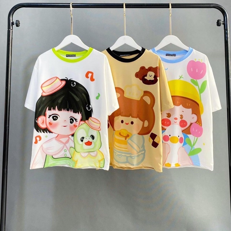 Áo Thun Tay Lở 3D Hoạ Tiết Búp Bê Ảnh Thật Shop Chụp