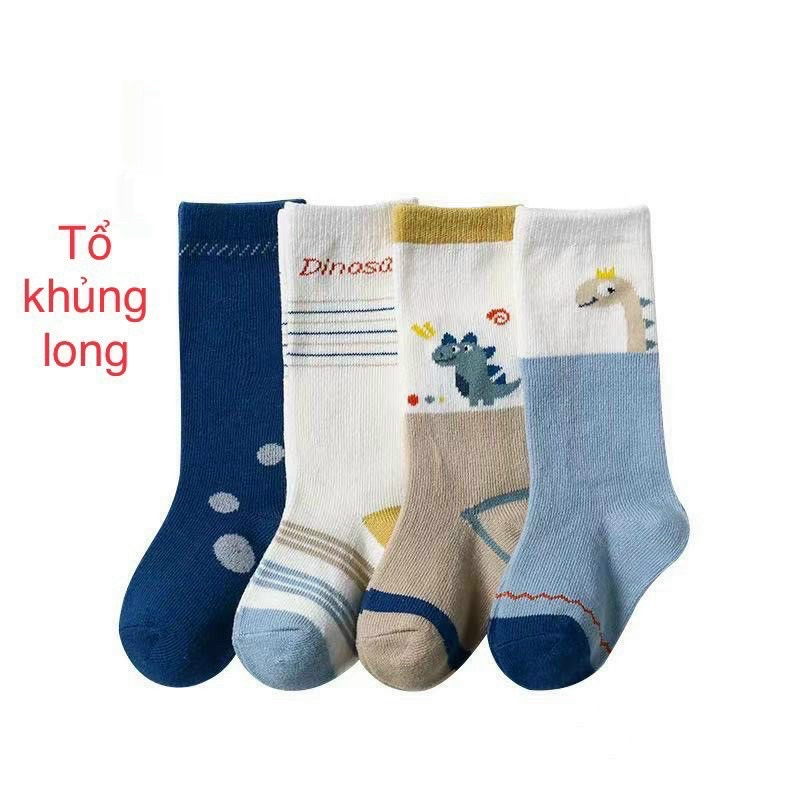 [Hàng mới về] Set 3-4 đôi tất boot cổ cao cho bé