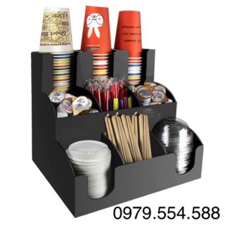 Kệ đựng cốc nhựa cốc giấy, ly takeaway 9 ngăn