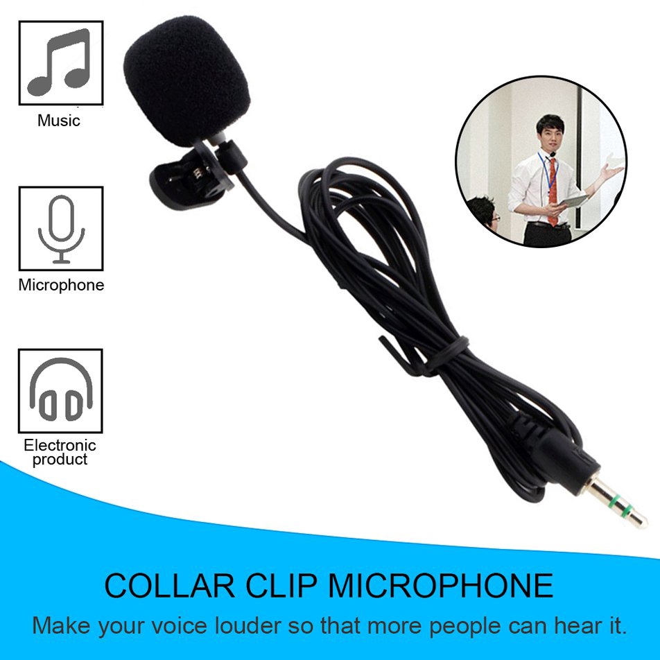 3.5mm Microphone lapel microphone is used for recording, recording for mobile phones, cameras, laptops, convenient for video recording and live broadcasting