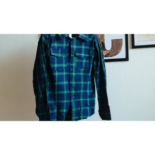 áo flannel off white