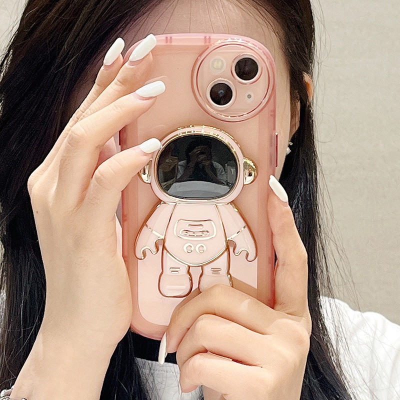 Ốp Điện Thoại Trong Suốt Hình Phi Hành Gia Cho iPhone 13 11 12Pro Max X XR XS Max