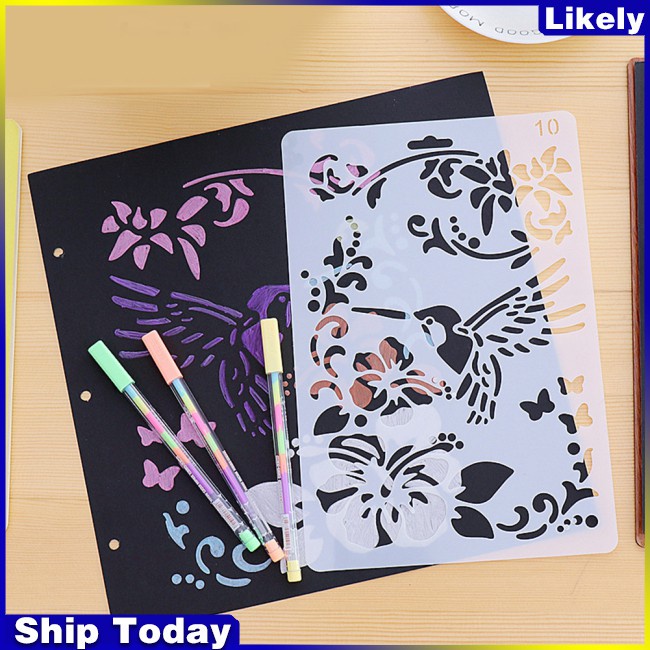 ly Children Drawing Toy Cartoon Creative Hollow Painting Template Drawing Tools Gift for Kids