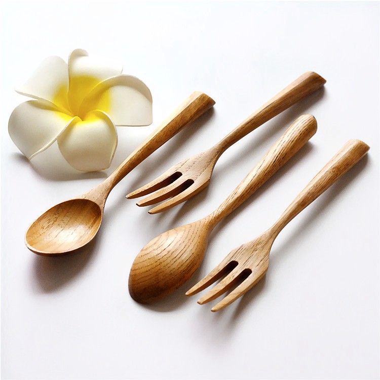 Thìa dĩa gỗ cafe màu tự nhiên BAMBOOO ECO phong cách Nhật Bản 01 chiếc