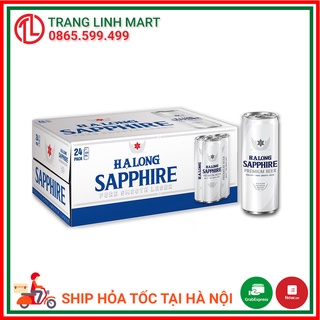 Thùng bia lon hạ long sapphire 24 lon cao 330ml