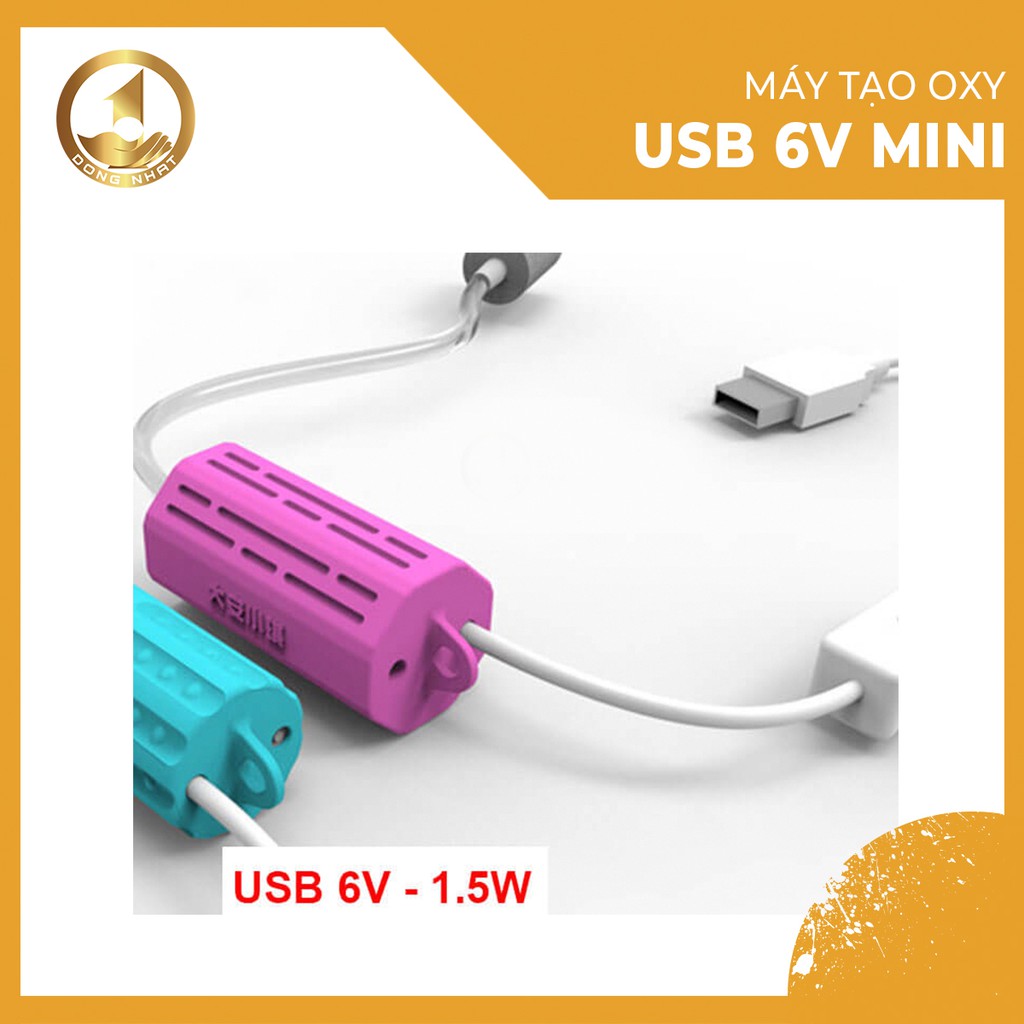 Máy tạo Oxy USB 6V Mini,hỗ trợ kỉ thuật trọn đời