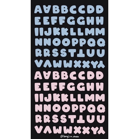 Bongjua | Alphabet sticker 2.0 - Nhãn dán chữ cái🔠