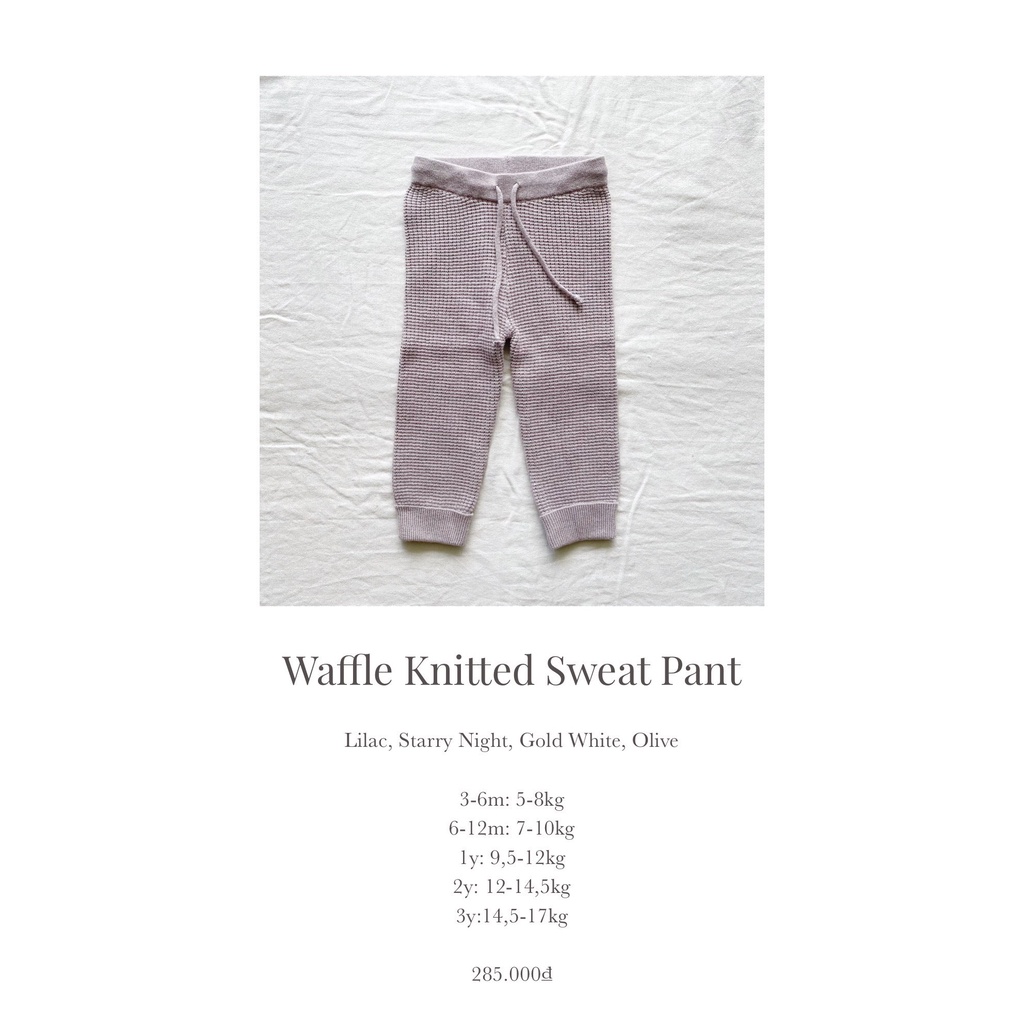 (MACRO &amp; MICRO) Quần dài len (Waffle Knitted Sweat Pant)