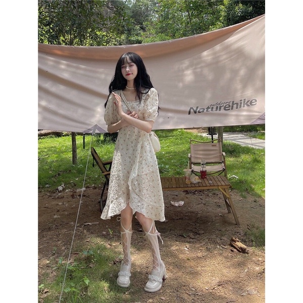 Váy hoa nhí bánh bèo vintage Quảng Châu cực xinh