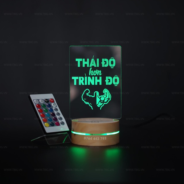 [Siêu Hot] Đèn Slogan khắc chữ Tạo Động Lực decor 3D bàn làm việc LEVU