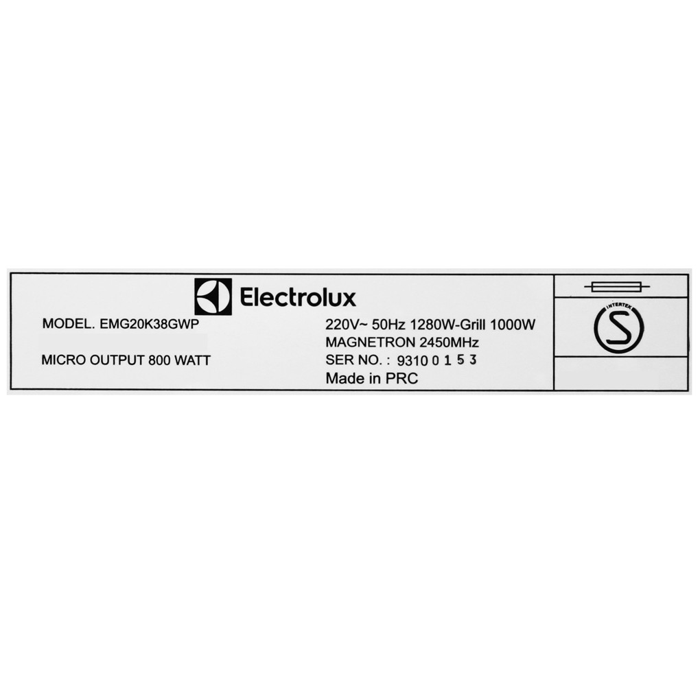 Lò vi sóng Electrolux  EMG20K38GWP 20 lít