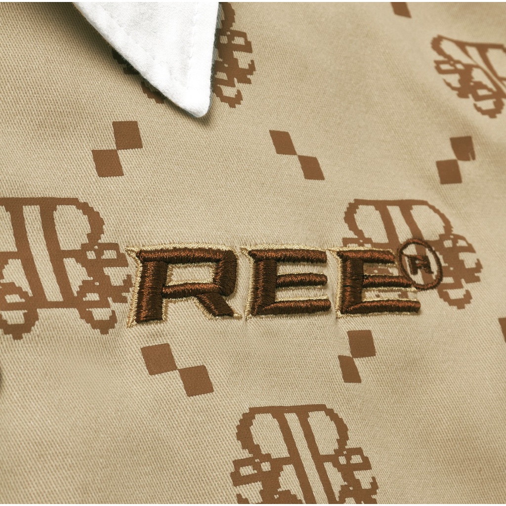 LOCAL BRAND REE - ÁO KHOÁC KHAKI DIAMOND MONOGRAM MÀU BEIGE