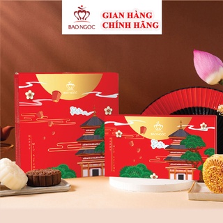 Bánh Trung thu Bảo Ngọc - Hộp 4 bánh BN21 (2 Bánh nướng + 2 Bánh dẻo)