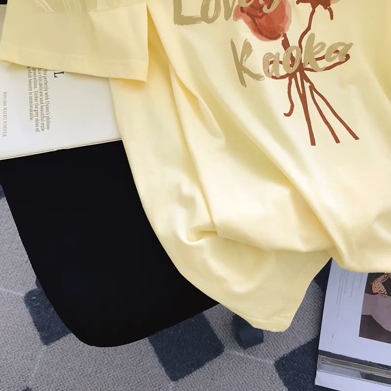 Áo Thun Ngắn Tay In Hình Dễ Thương Thời Trang Mùa Hè Năng Động