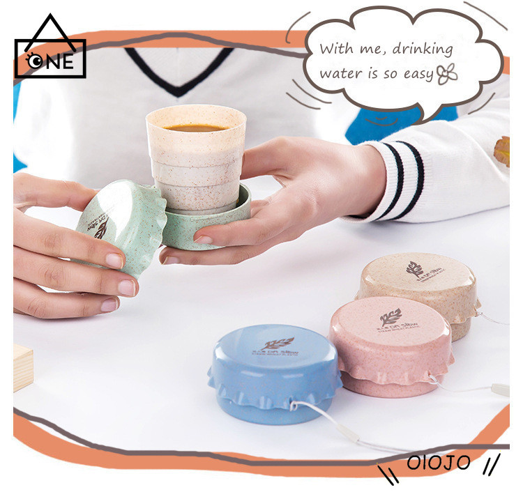 Cốc Lúa Mì Dạng Xếp Thân Thiện Với Môi Trường Không Độc Hại An Toàn Cho Sức Khỏe